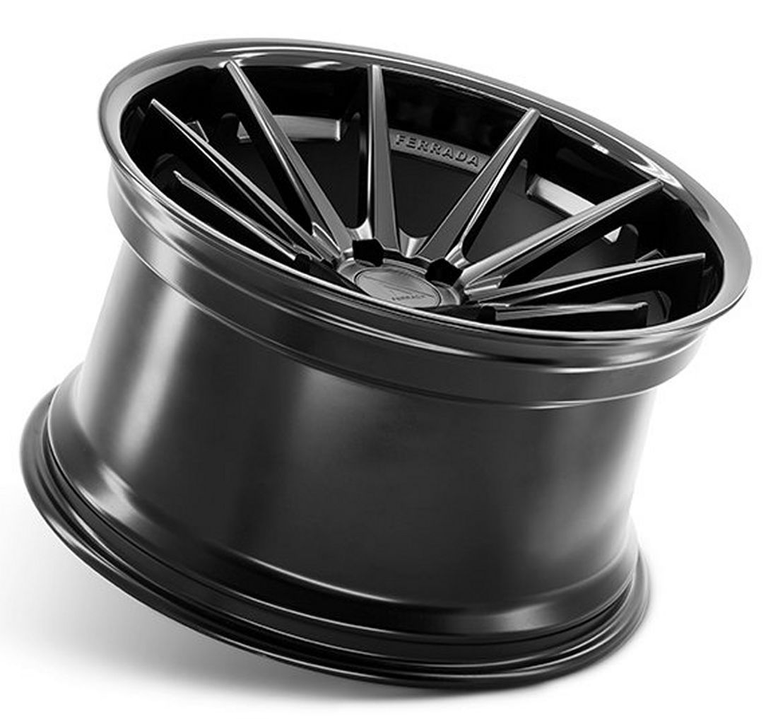 19x8.5 Ferrada FR4 Matte Black w/ Gloss Black Lip 5x4.5