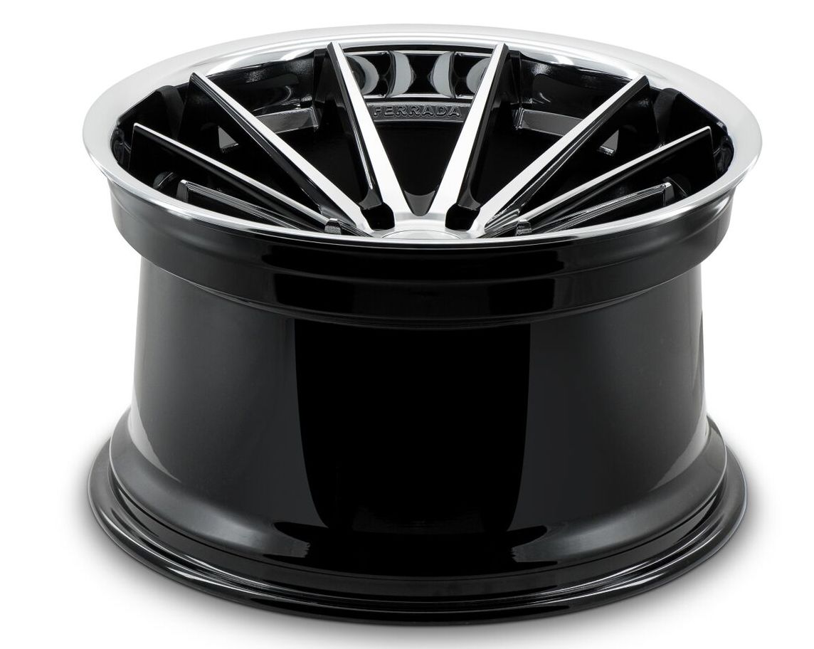 22x9 Ferrada FR4 Machine Black w/ Chrome Lip 5x112 30mm – Need 4