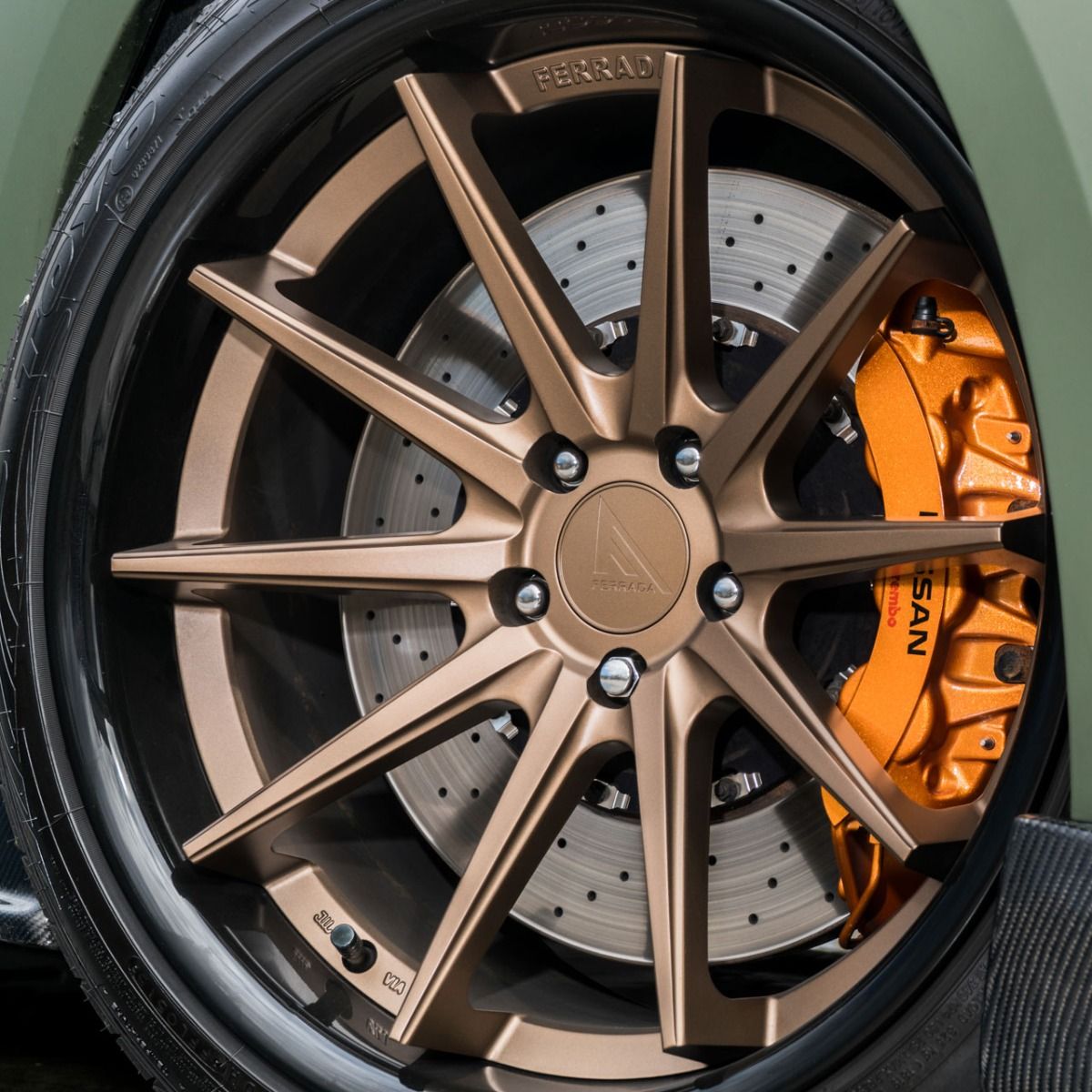 20x10 Ferrada FR4 Matte Bronze w/ Gloss Black Lip 5x112 45mm