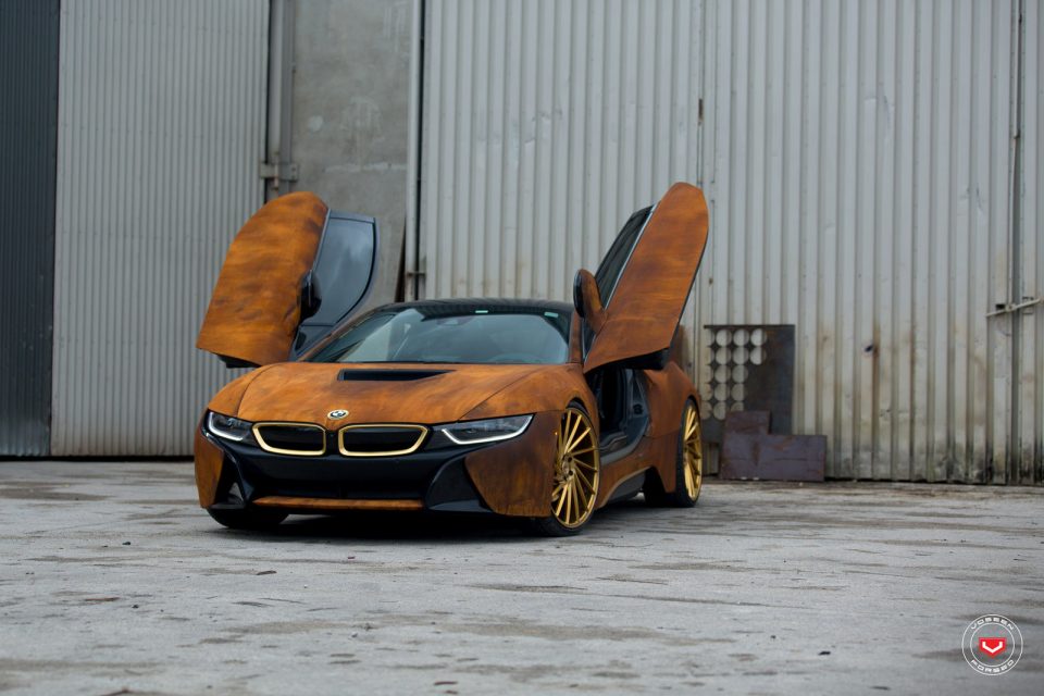 Bmw I8 Gets Rusty With Gold Vossen Wheels – Need 4 Speed Motorsports