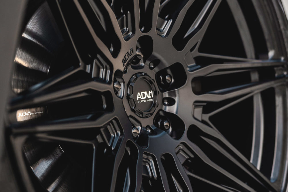 dark gray tesla model x lightweight aftermarket  inch rims adv flow spec wheels m