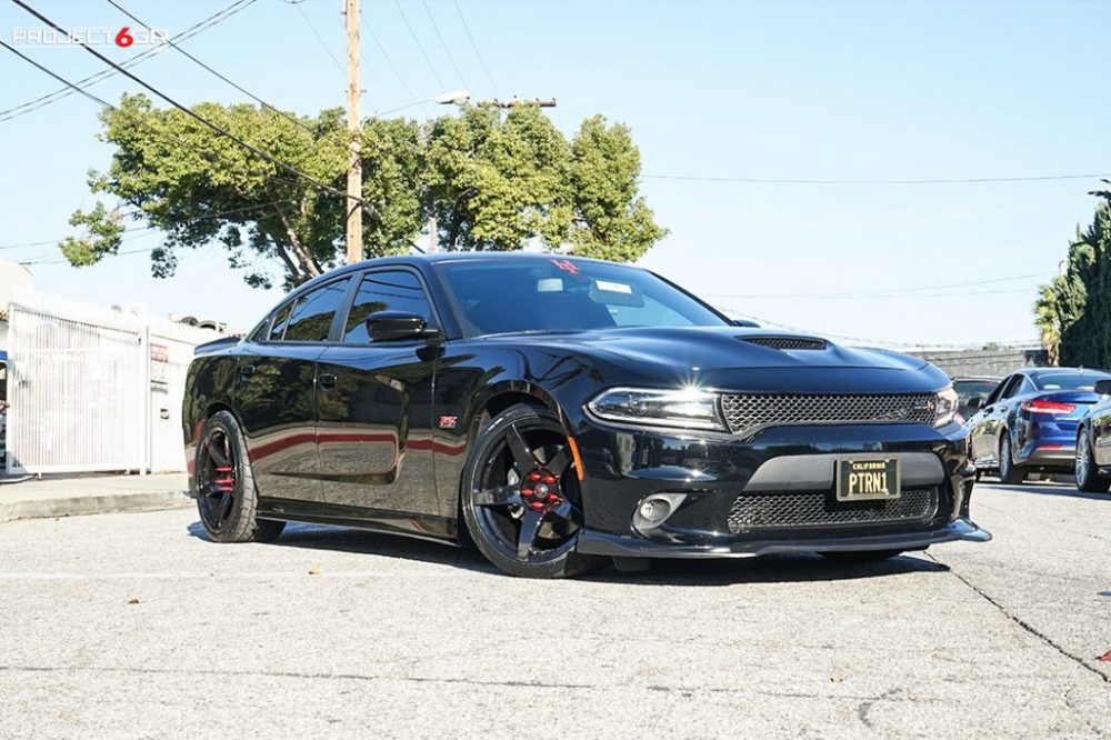 project gr  five gloss black charger scat pack  x