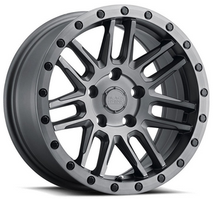 15x7 Black Rhino Arches Matte Brushed Gunmetal w/ Black Lip & Black Bolts