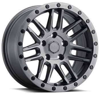 15x7 Black Rhino Arches Matte Brushed Gunmetal w/ Black Lip & Black Bolts