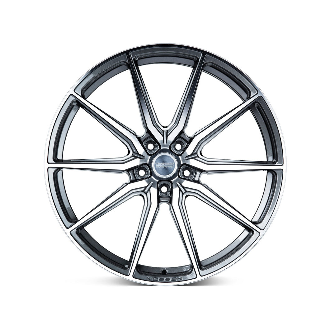 22x11 Vossen HF-3 Gloss Graphite Polished (Hybrid Forged)