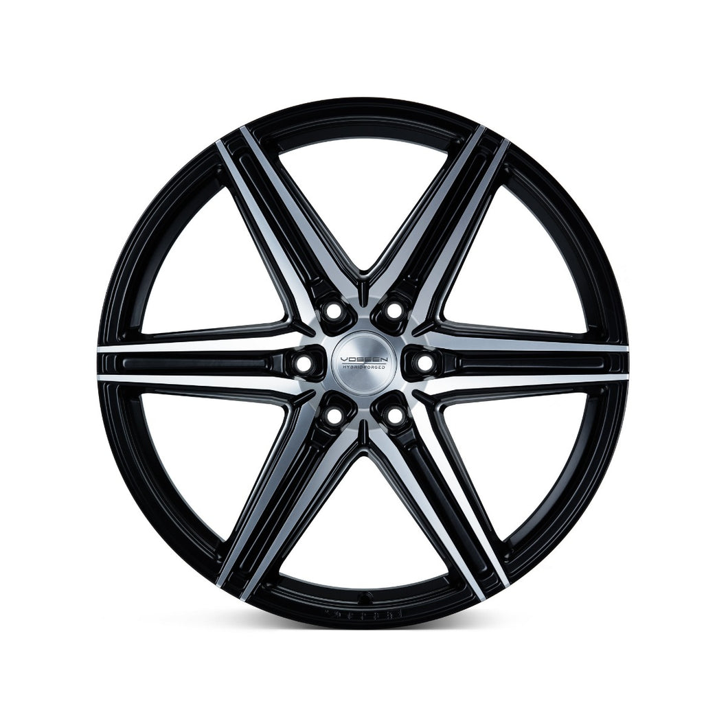 20x9.5 Vossen HF6-2 Brushed Matte Black (Hybrid-Forged)