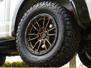 20x9 FUEL REBEL w/ NITTO Trail Grappler 35" tires (Satin Bronze w/ Black Lip)