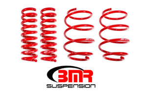 BMR 15-17 S550 Mustang Handling Version Lowering Springs (Set Of 4) - Red