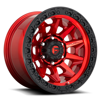 17x9 FUEL Covert w/ NITTO Trail Grappler 35" tires (Candy Red w/ Black Ring)