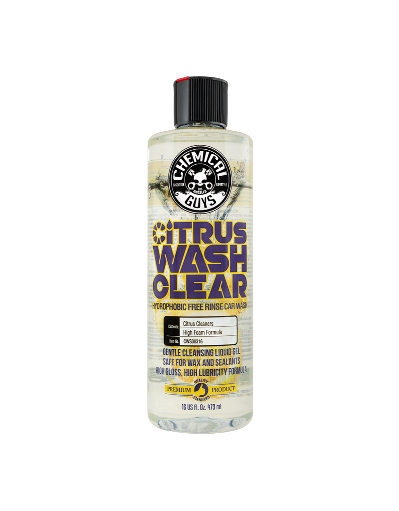 Chemical Guys Citrus Wash Clear Hydrophobic Free Rinse Car Wash Soap - 16oz