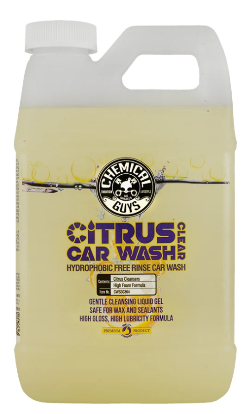 Chemical Guys Citrus Wash Clear Hydrophobic Free Rinse Car Wash Soap - 1 Gallon (P4)