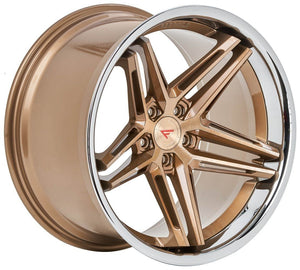 20x11.5 Ferrada CM1 Brushed Cobre w/ Chrome Lip 5x112 30mm