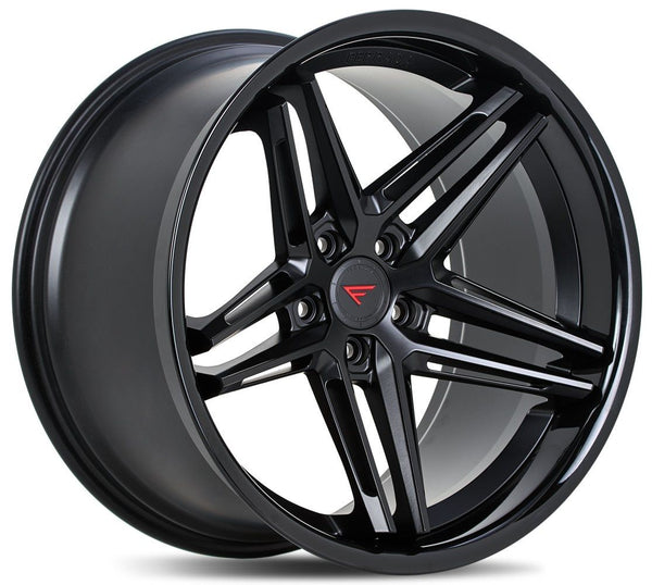 20x11 Ferrada CM1 Matte Black w/ Gloss Black Lip 5x4.5/114.3 50mm