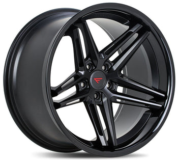 20x11.5 Ferrada CM1 Matte Black w/ Gloss Black Lip 5x112 30mm