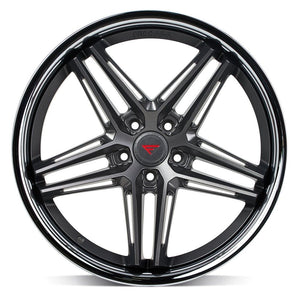 20x11 Ferrada CM1 Matte Graphite w/ Chrome Lip 5x112 45mm