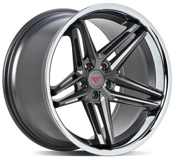 20x12 Ferrada CM1 Matte Graphite w/ Chrome Lip 5x4.5/114.3 0mm