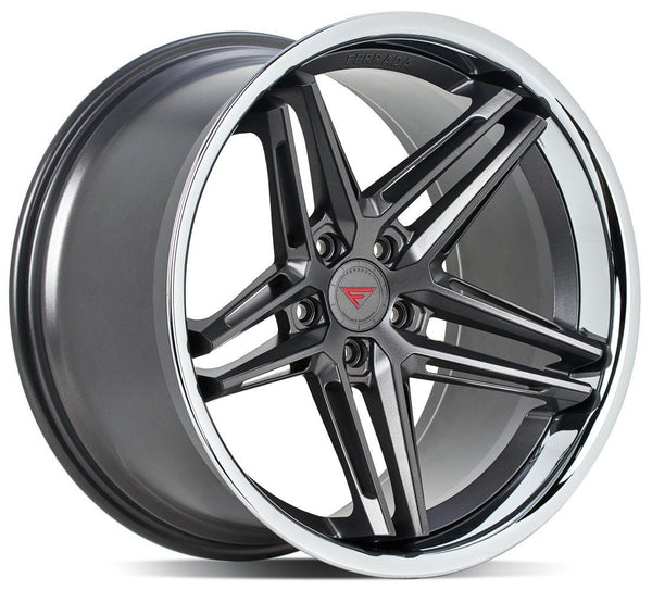 20x11 Ferrada CM1 Matte Graphite w/ Chrome Lip 5x120 33mm