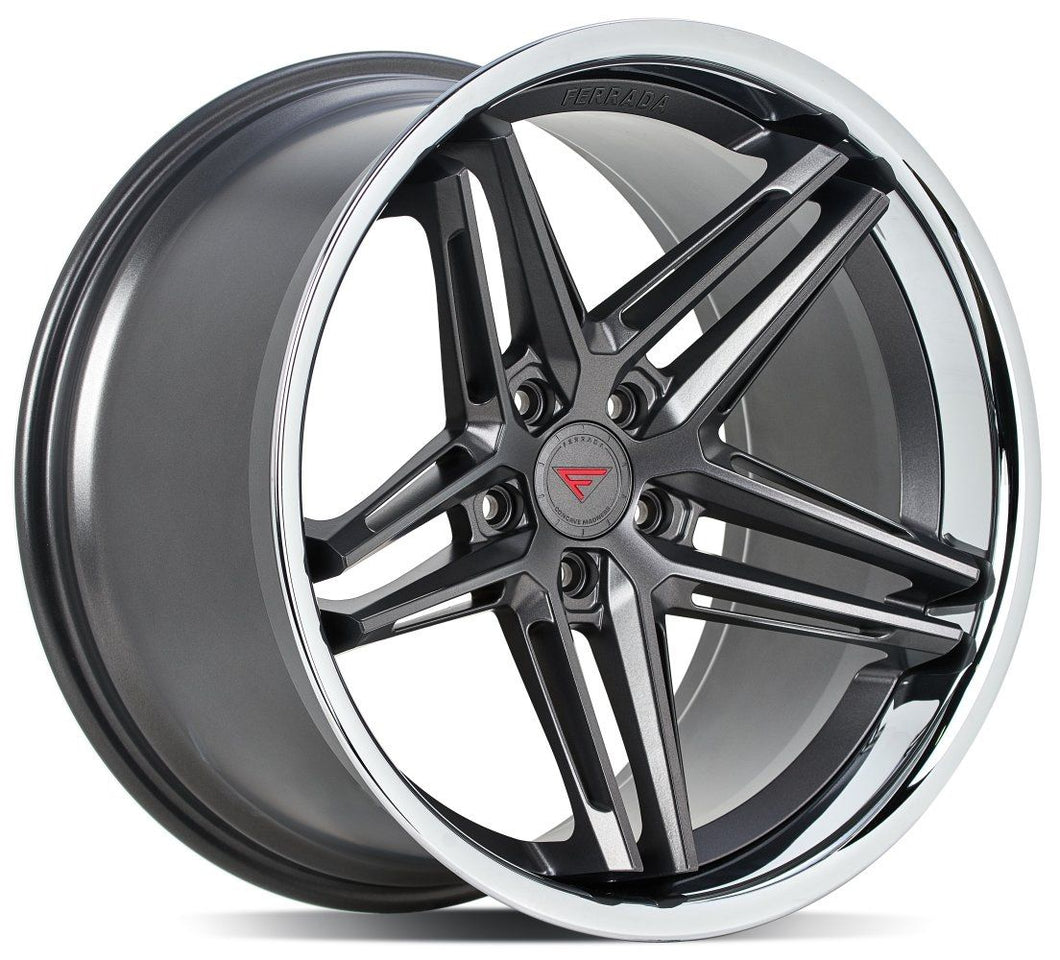 20x11.5 Ferrada CM1 Matte Graphite w/ Chrome Lip 5x4.5/114.3 30mm