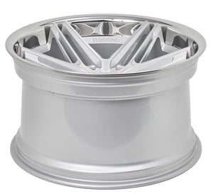 20x10 Ferrada CM1 Machined Silver w/ Chrome Lip 5x112 45mm