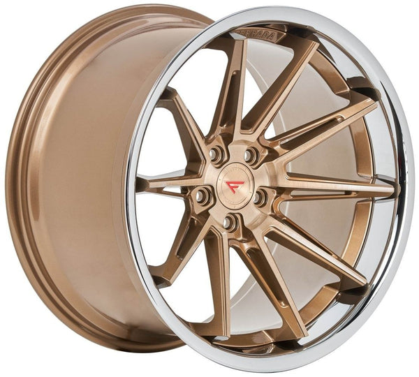 22x9 Ferrada CM2 Brushed Cobre w/ Chrome Lip 5x130 42mm