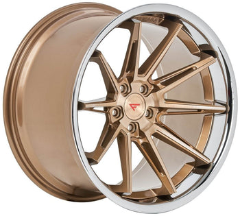 22x10.5 Ferrada CM2 Brushed Cobre w/ Chrome Lip 5x112 40mm