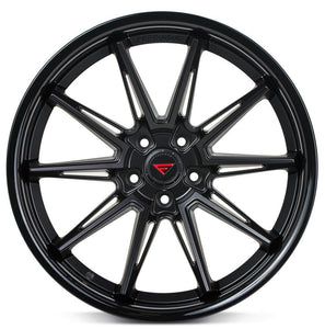 20x10.5 Ferrada CM2 Matte Black w/ Gloss Black Lip 5x4.5/114.3 40mm