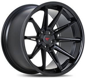 20x10.5 Ferrada CM2 Matte Black w/ Gloss Black Lip 5x120 25mm