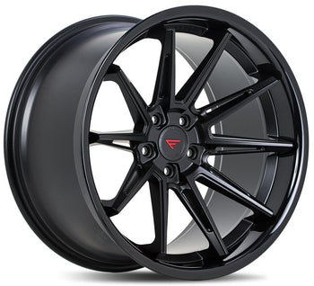 20x11.5 Ferrada CM2 Matte Black w/ Gloss Black Lip 5x112 30mm