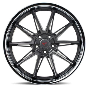 20x11 Ferrada CM2 Matte Graphite w/ Chrome Lip 5x120 33mm