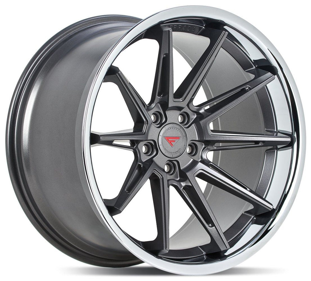 20x11 Ferrada CM2 Matte Graphite w/ Chrome Lip 5x120 33mm