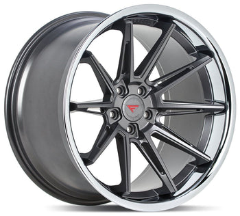 20x11.5 Ferrada CM2 Matte Graphite w/ Chrome Lip 5x112 30mm