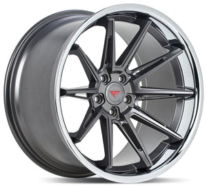 22x10.5 Ferrada CM2 Matte Graphite w/ Chrome Lip 5x112 40mm