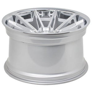 20x10 Ferrada CM2 Machined Silver w/ Chrome Lip 5x4.5/114.3 28mm