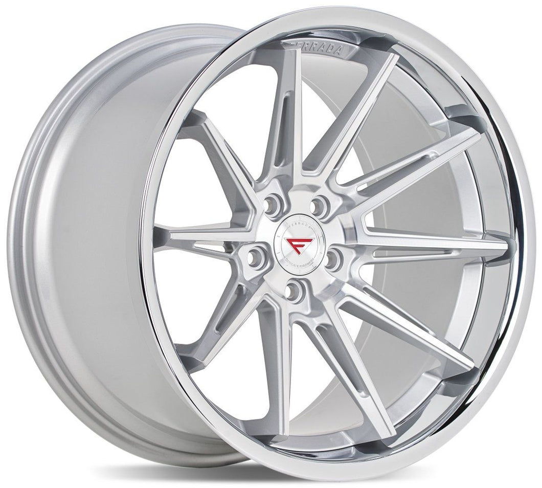 20x11 Ferrada CM2 Machined Silver w/ Chrome Lip 5x120 33mm