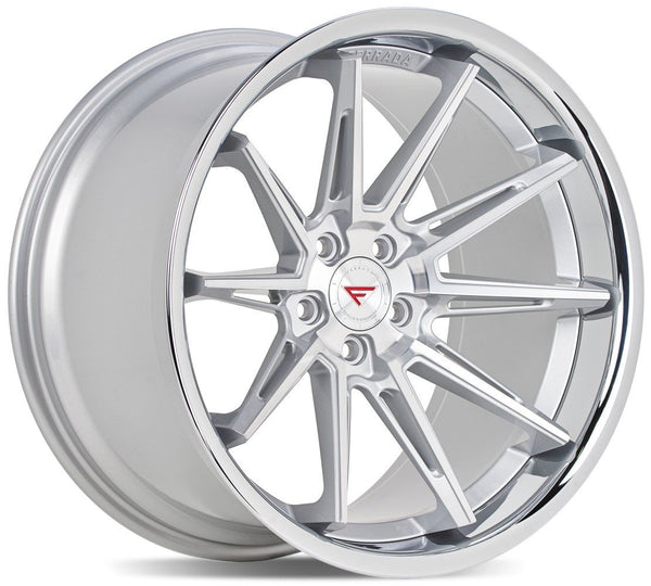 20x11.5 Ferrada CM2 Machined Silver w/ Chrome Lip 5x112 30mm