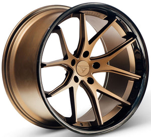 20x11.5 Ferrada FR2 Matte Bronze w/ Gloss Black Lip 5x4.5/114.3 15mm