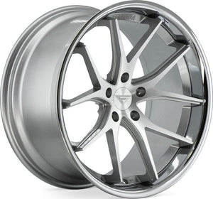 22x9 Ferrada FR2 Machine Silver  w/ Chrome Lip 5x4.5/114.3 35mm