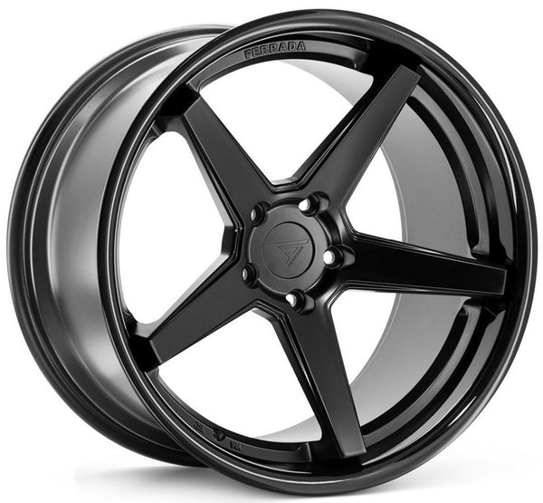 20x10 Ferrada FR3 Matte Black w/ Gloss Black Lip 5x4.5/114.3 40mm