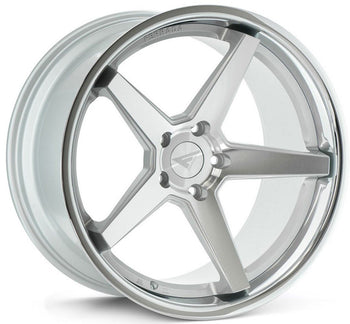 20x10 Ferrada FR3 Machine Silver  w/ Chrome Lip 5x112 28mm