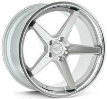 20x10 Ferrada FR3 Machine Silver  w/ Chrome Lip 5x120 40mm