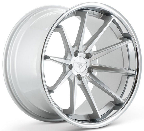 20x8.5 Ferrada FR4 Machine Silver  w/ Chrome Lip 5x112 40mm