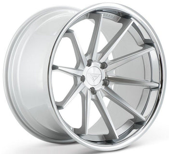 20x11.5 Ferrada FR4 Machine Silver  w/ Chrome Lip 5x4.5/114.3 15mm