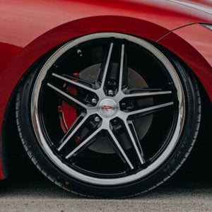 19x10.5 Ferrada CM1 Machine Black w/ Chrome Lip  5x112 25mm