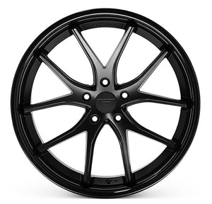 20x11.5 Ferrada FR2 Matte Black w/ Gloss Black Lip 5x112 30mm