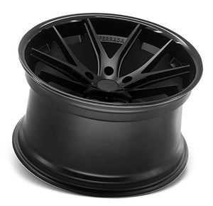 20x11.5 Ferrada FR2 Matte Black w/ Gloss Black Lip 5x112 30mm