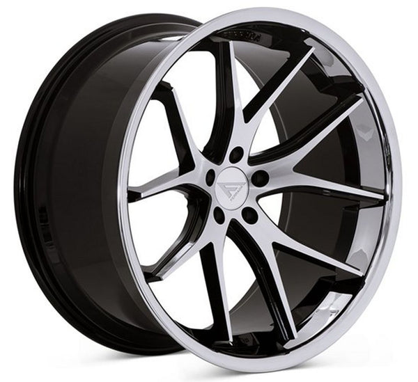 20x11.5 Ferrada FR2 Machine Black w/ Chrome Lip 5x4.5/114.3 30mm