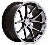 20x9 Ferrada FR2 Machine Black w/ Chrome Lip 5x4.5/114.3 25mm