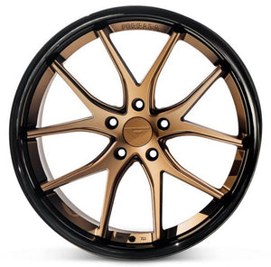 20x11.5 Ferrada FR2 Matte Bronze w/ Gloss Black Lip 5x112 30mm