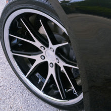 22x9.5 Ferrada FR2 Machine Black w/ Chrome Lip 5x112 15mm