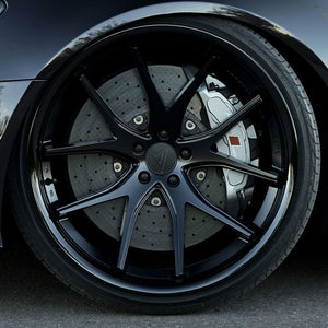 20x11.5 Ferrada FR2 Matte Black w/ Gloss Black Lip 5x112 30mm